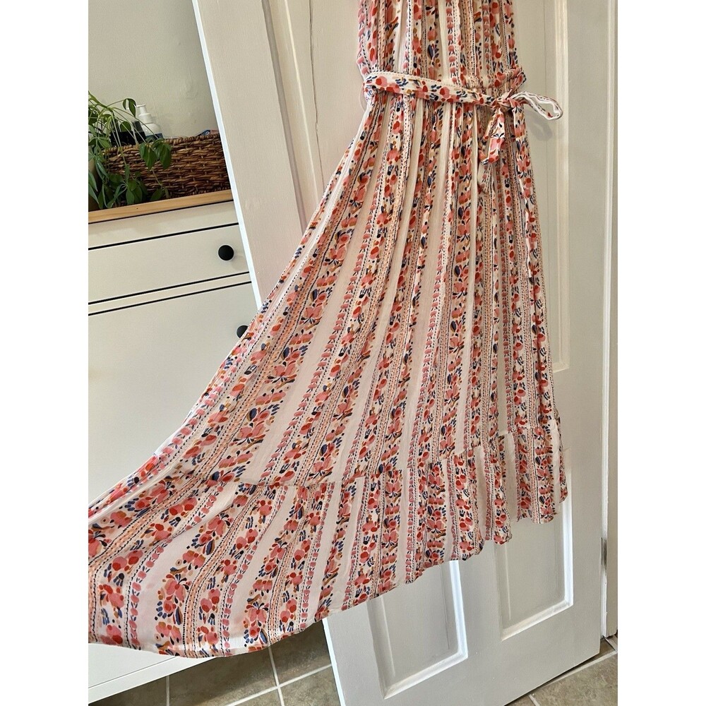 Margaux Riviera Boho Floral Bohemian Chic Resort Wear Coastal Luxe Maxi Dress L - Picture 5 of 11